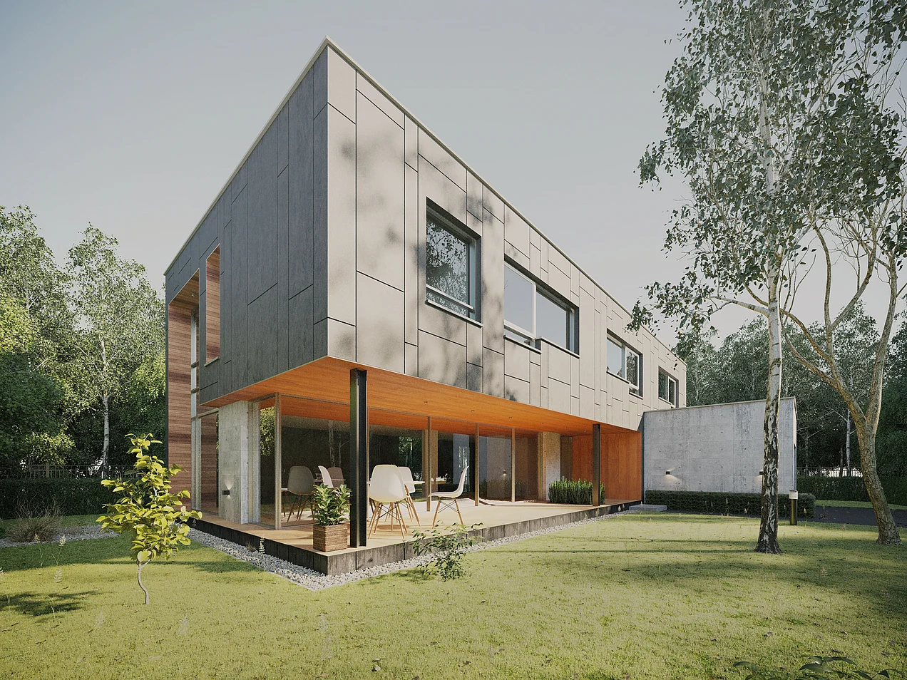 Hausbau mit Kamin